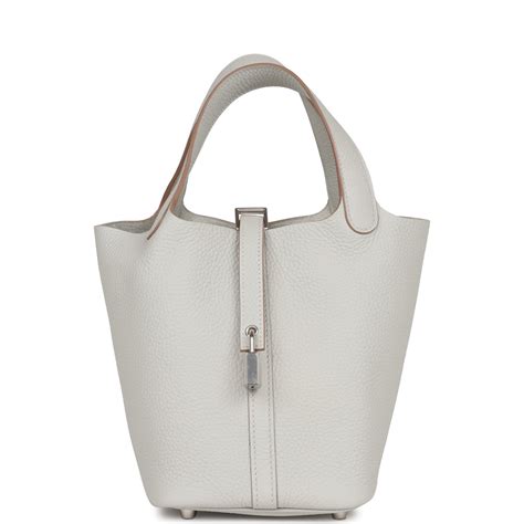 hermes picotin gris perle|hermes picotin 18cm.